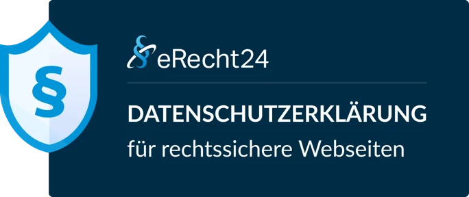 eRecht24-Siegel: Datenschutzerklärung für rechtssichere Webseiten
